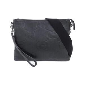 Gucci Jumbo GG crossbody bag embossed leather Black